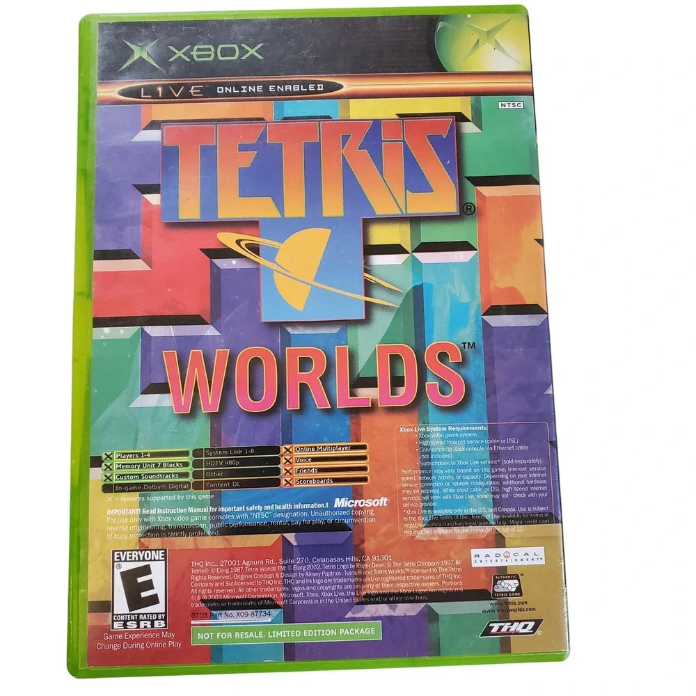 Star Wars The Clone Wars Tetris Worlds Xbox Original Combo Disc Limited Edition